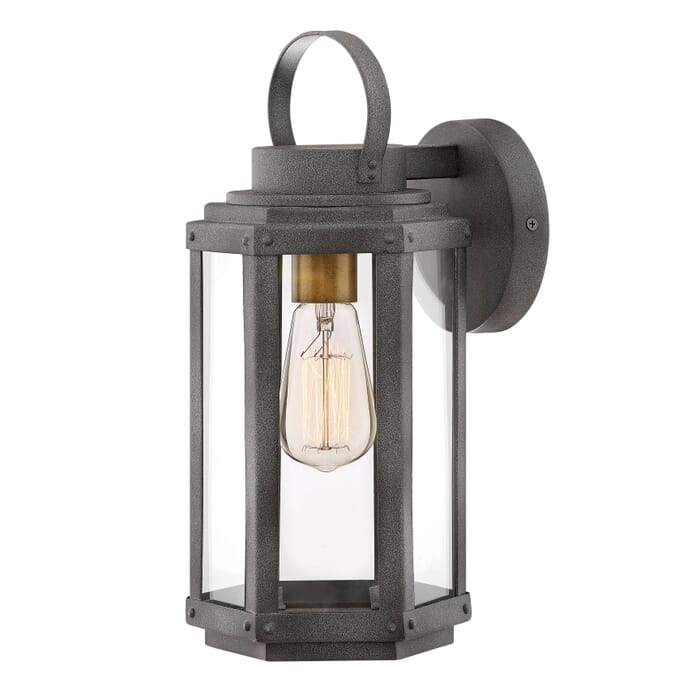 Hinkley Danbury 14" Outdoor Wall Light in Aged Zinc Hinkley Danbury 14" Outdoor Wall Light in Aged Zinc