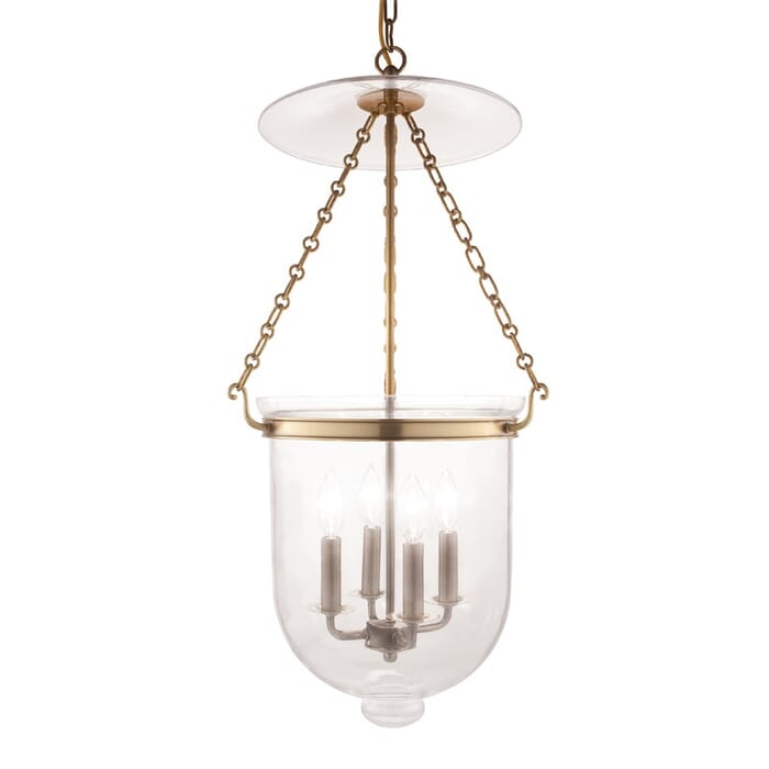 Hudson Valley Hampton 4-Light 31" Pendant Light in Aged Brass Hudson Valley Hampton 4-Light 31" Pendant Light in Aged Brass