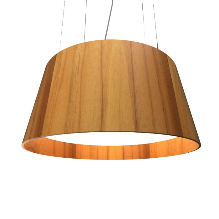 Conical LED Pendant in Teak Conical LED Pendant in Teak