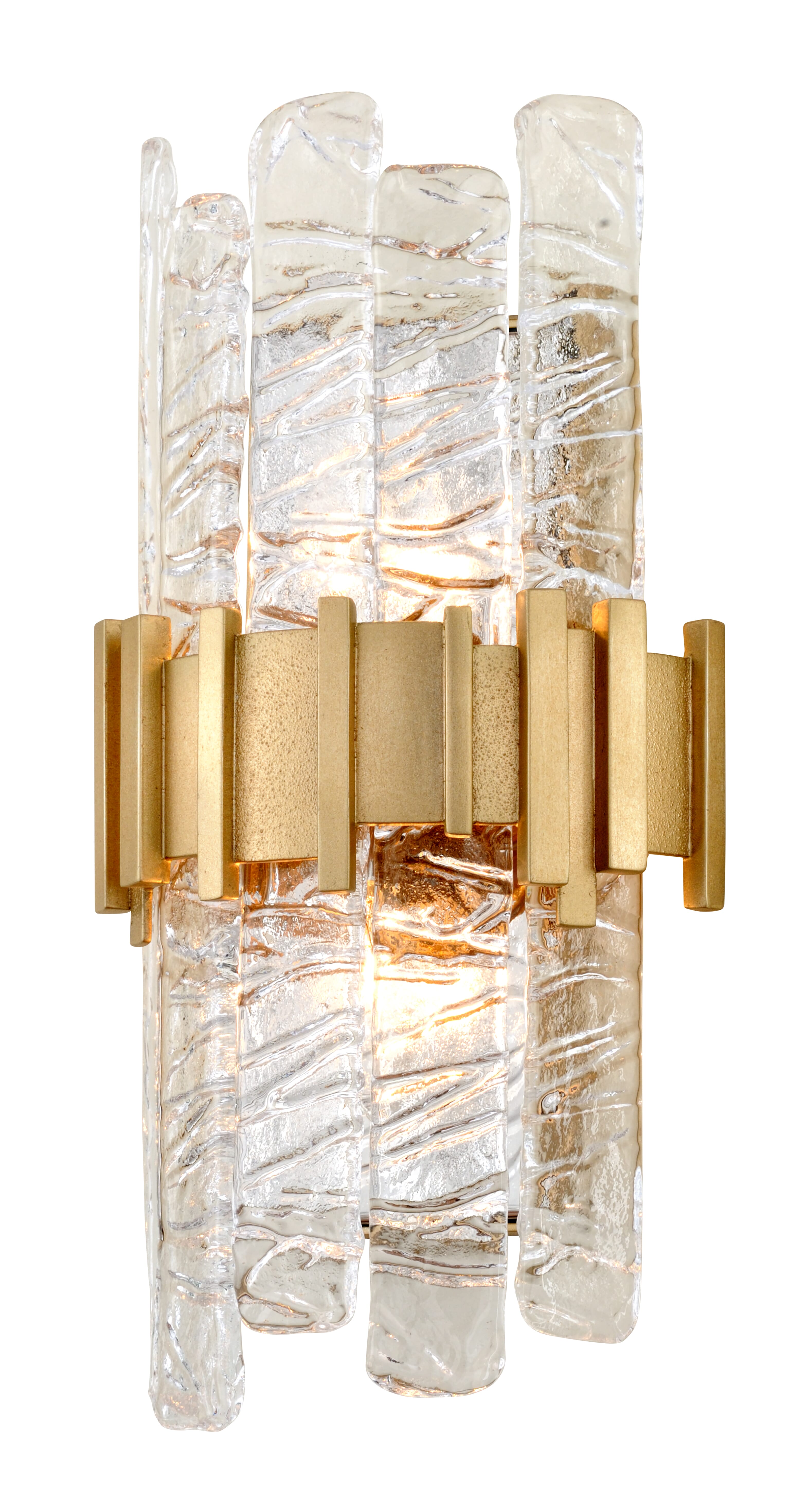 Corbett Ciro 2-Light Wall Sconce in Antique Silver Leaf Stainless