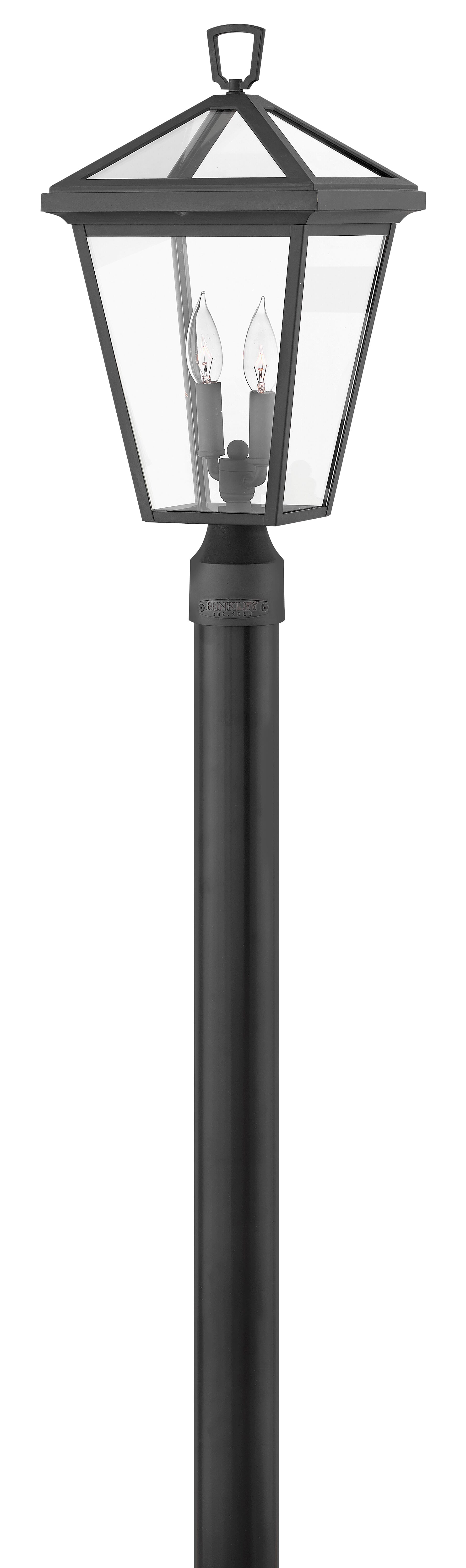 Museum Black LED Post Top  Pier Mount from the Alford Place Collection