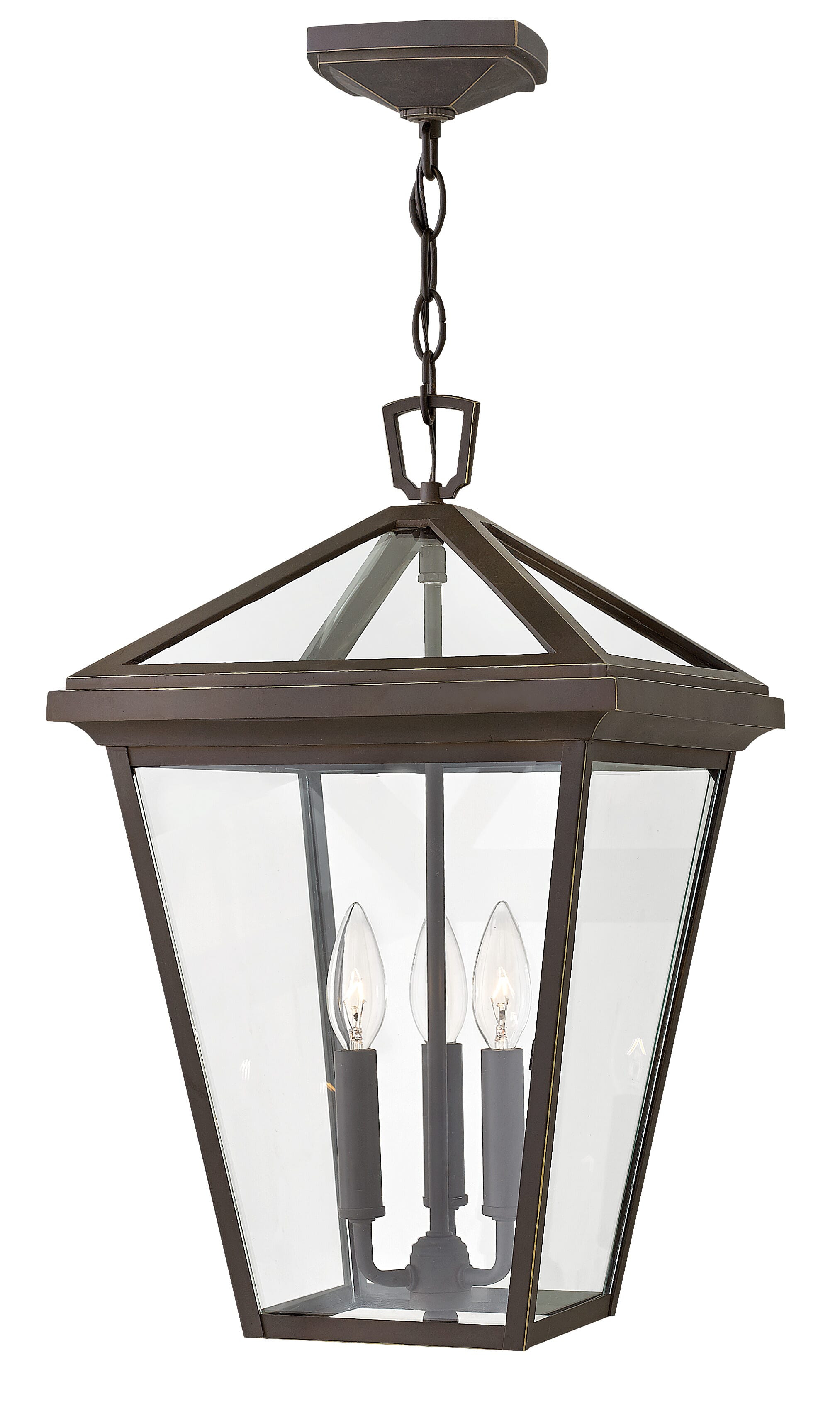 Oil Rubbed Bronze LED Hanging Lantern from the Alford Place Collection
