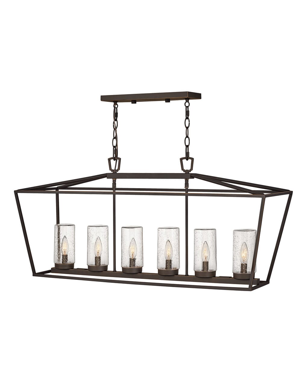 Alford Place 6-Light Outdoor Linear Chandelier In Oil Rubbed Bronze