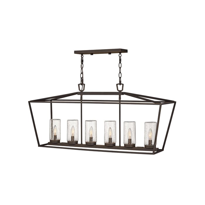 Hinkley Alford Place 6-Light Outdoor Linear Chandelier In Oil Rubbed Bronze Hinkley Alford Place 6-Light Outdoor Linear Chandelier In Oil Rubbed Bronze