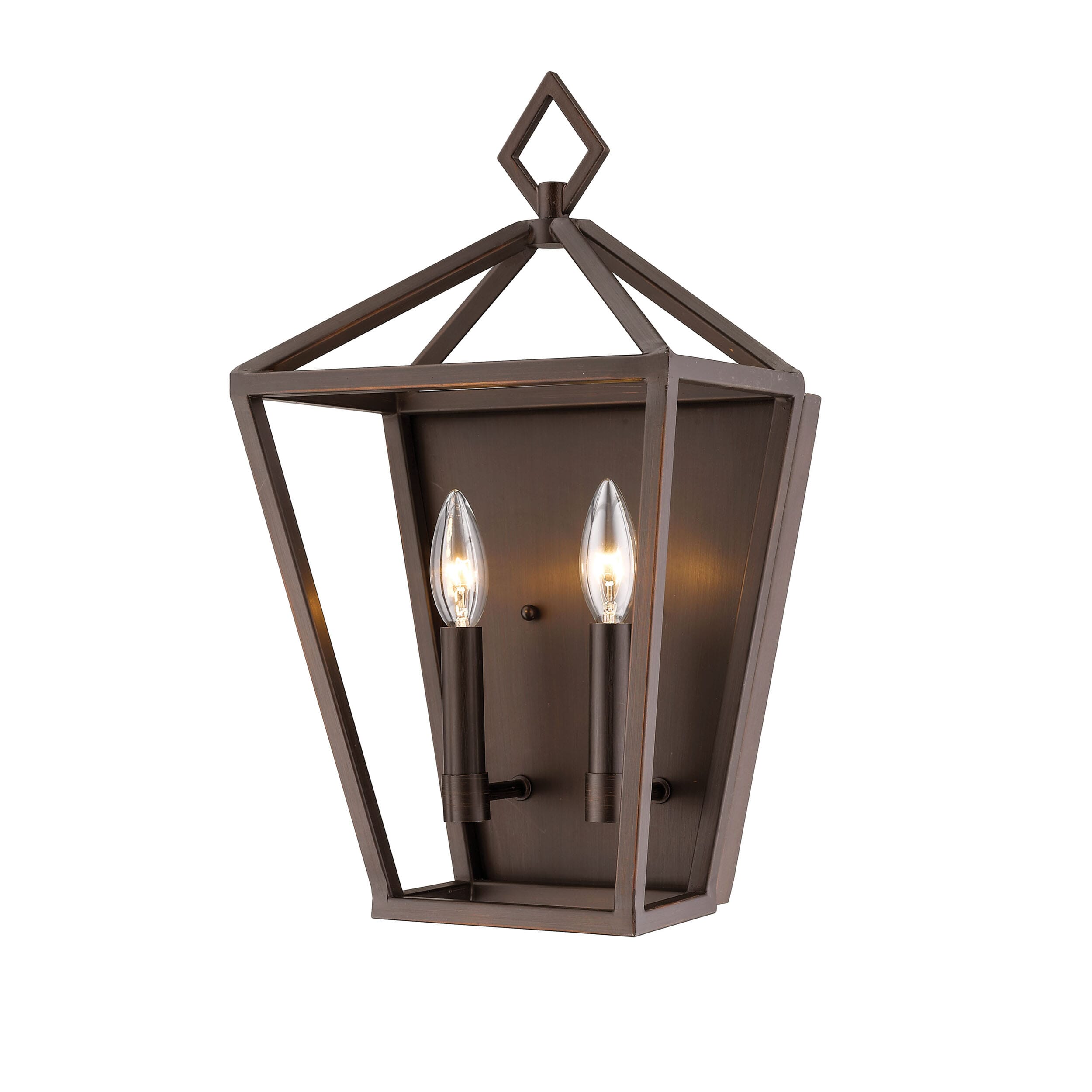 2-Light Wall Sconce in Rubbed Bronze