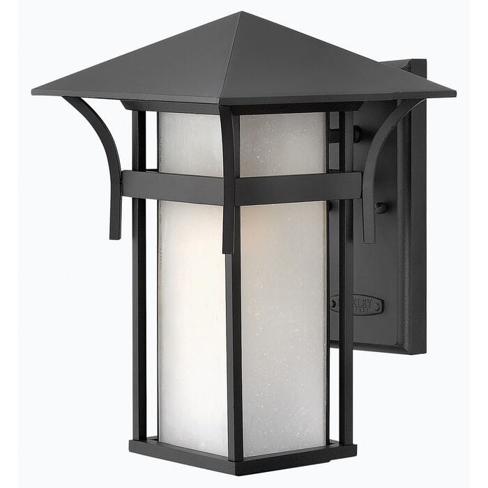 Hinkley Harbor 1-Light Outdoor Medium Wall Mount in Satin Black Hinkley Harbor 1-Light Outdoor Medium Wall Mount in Satin Black