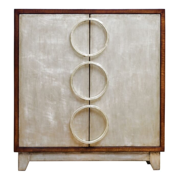 Uttermost Jacinta 32" Cabinet in Dark Honey/Silver Leaf Uttermost Jacinta 32" Cabinet in Dark Honey/Silver Leaf