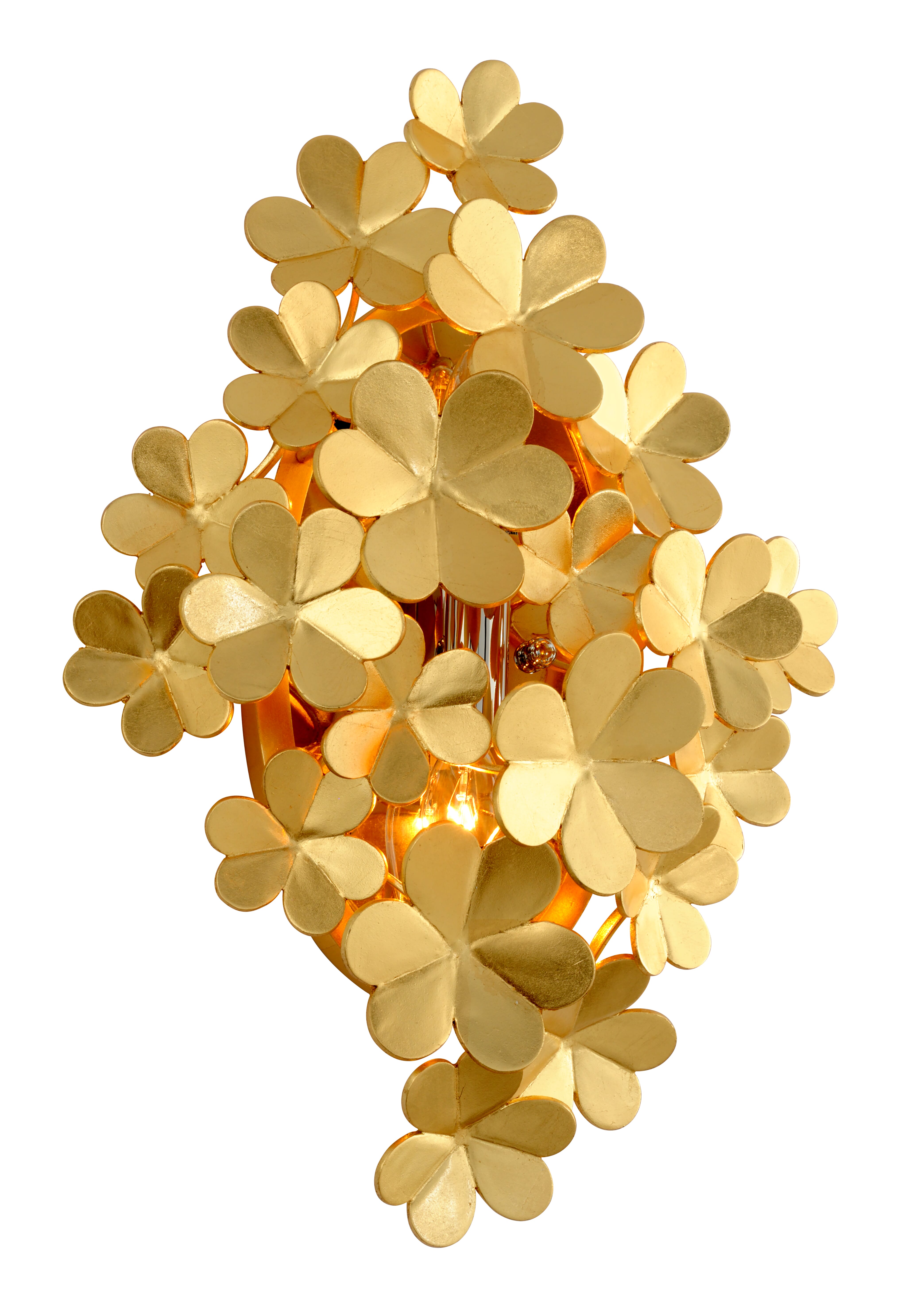 Corbett Gigi 2-Light Wall Sconce in Gold Leaf