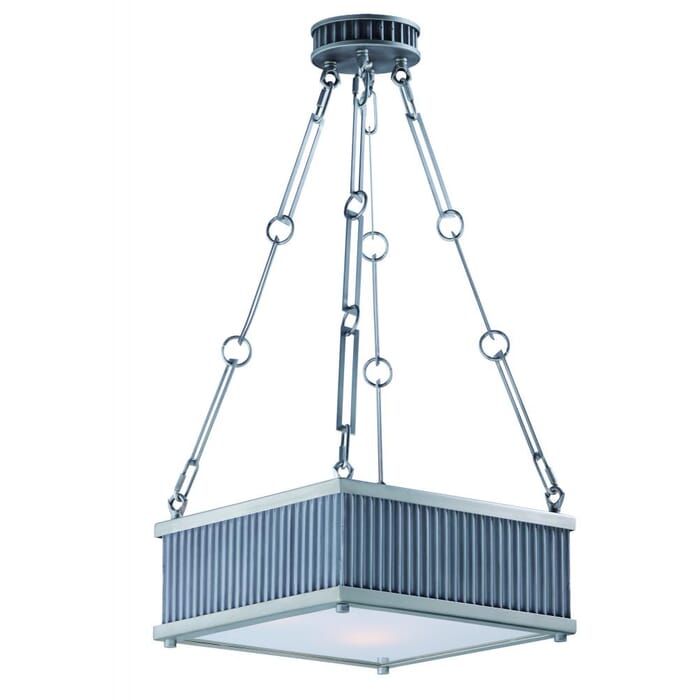 Maxim Lighting Ruffle 3-Light 3-Light Single Pendant in Weathered Zinc / Satin Nickel Maxim Lighting Ruffle 3-Light 3-Light Single Pendant in Weathered Zinc / Satin Nickel