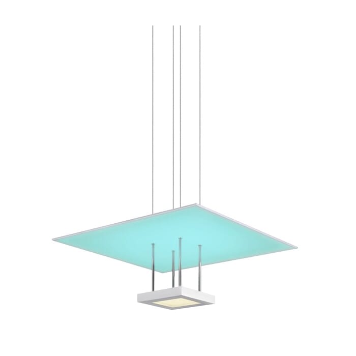 Sonneman Chromaglo Spectrum 20" LED Square Pendant in Satin White Sonneman Chromaglo Spectrum 20" LED Square Pendant in Satin White