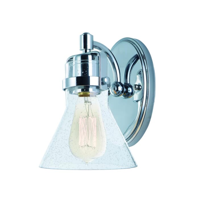 Maxim Lighting Seafarer 1-Light 1-Light Wall Sconce in Polished Chrome Maxim Lighting Seafarer 1-Light 1-Light Wall Sconce in Polished Chrome