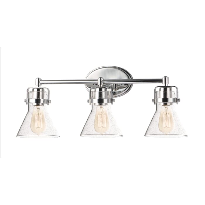 Maxim Seafarer 3-Light Bathroom Vanity Light in Polished Chrome Maxim Seafarer 3-Light Bathroom Vanity Light in Polished Chrome