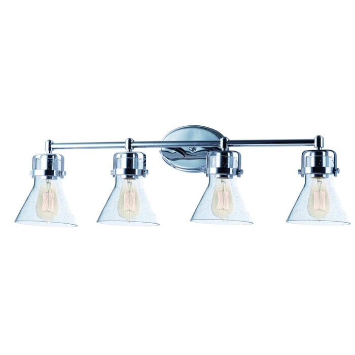 Maxim Seafarer 4-Light Bathroom Vanity Light in Polished Chrome Maxim Seafarer 4-Light Bathroom Vanity Light in Polished Chrome