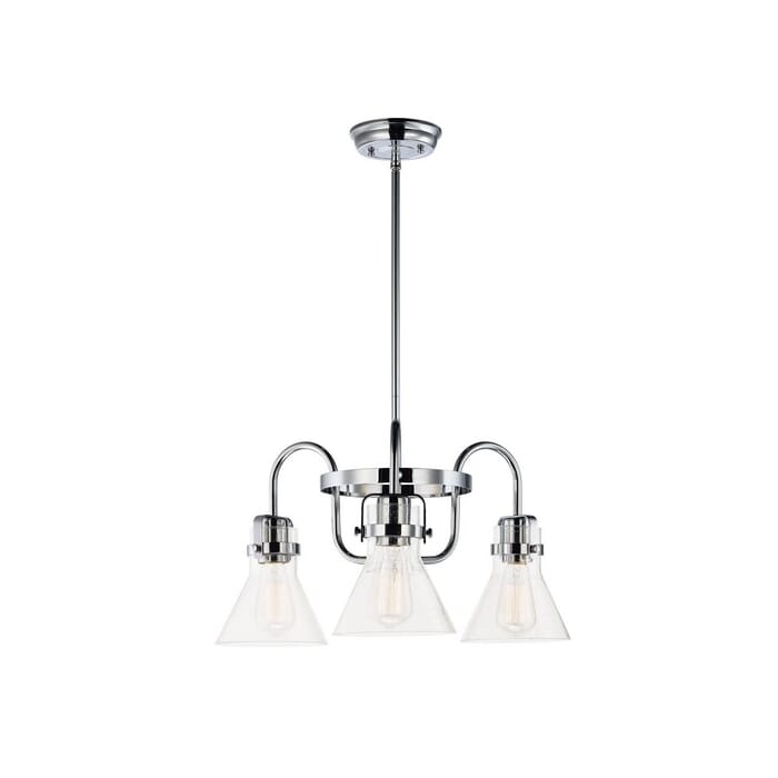 Maxim Lighting Seafarer 3-Light 3-Light Single-Tier Chandelier in Polished Chrome Maxim Lighting Seafarer 3-Light 3-Light Single-Tier Chandelier in Polished Chrome