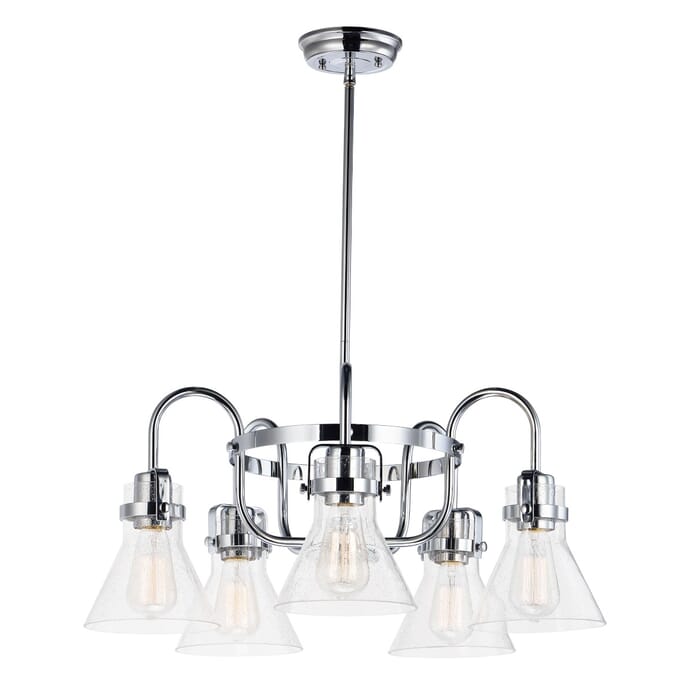 Maxim Seafarer 5-Light Chandelier in Polished Chrome Maxim Seafarer 5-Light Chandelier in Polished Chrome