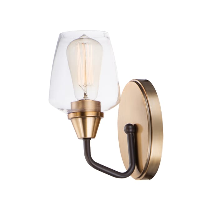Maxim Goblet Wall Sconce in Bronze and Antique Brass Maxim Goblet Wall Sconce in Bronze and Antique Brass