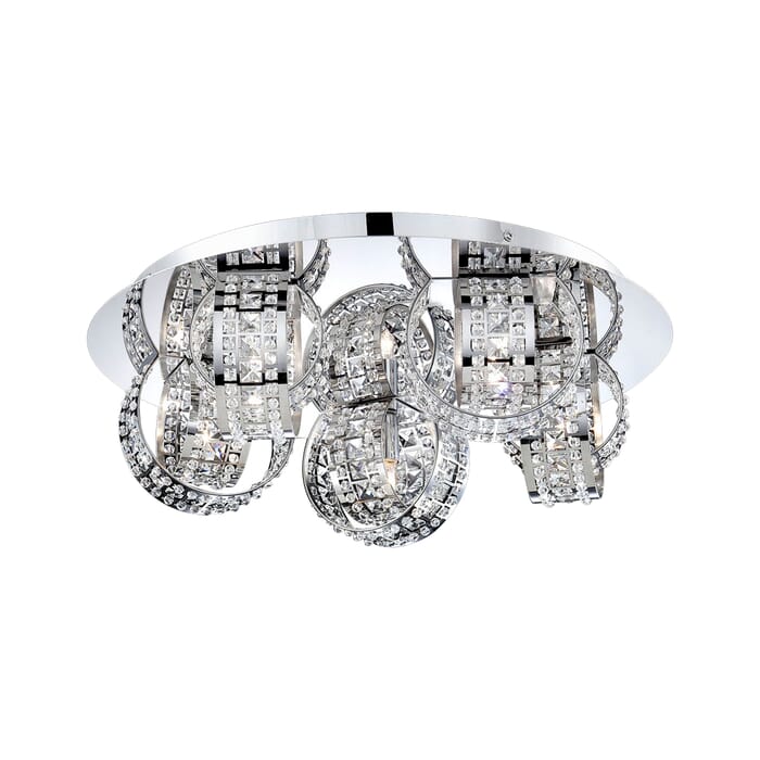 Yorkville 5-Light Flush Mount Ceiling Light in Chrome Yorkville 5-Light Flush Mount Ceiling Light in Chrome