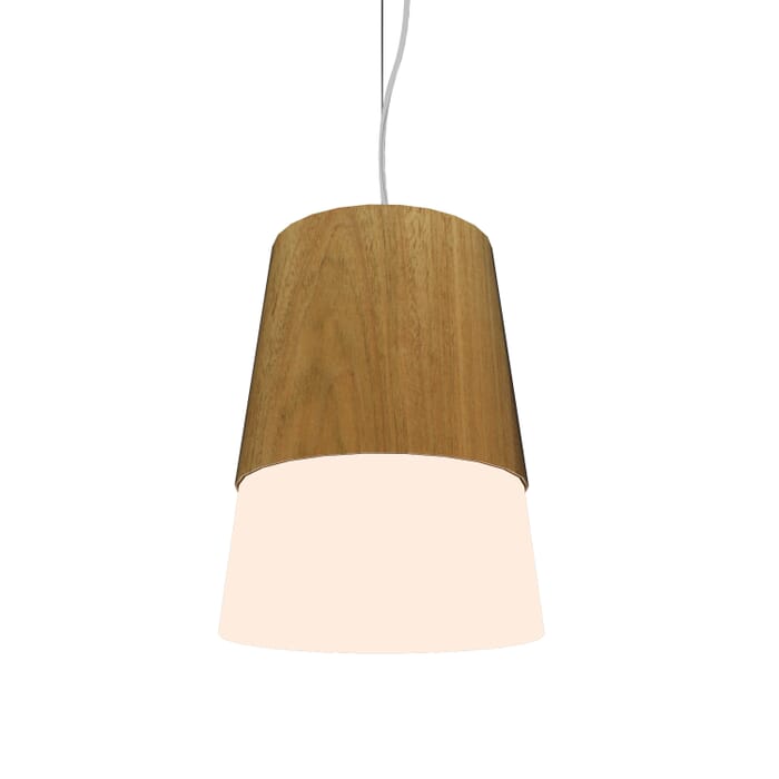 Conical 1-Light Pendant in Louro Freijo Conical 1-Light Pendant in Louro Freijo