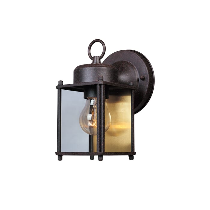 Basic Porch 1-Light Wall Lantern in Rust Patina Basic Porch 1-Light Wall Lantern in Rust Patina
