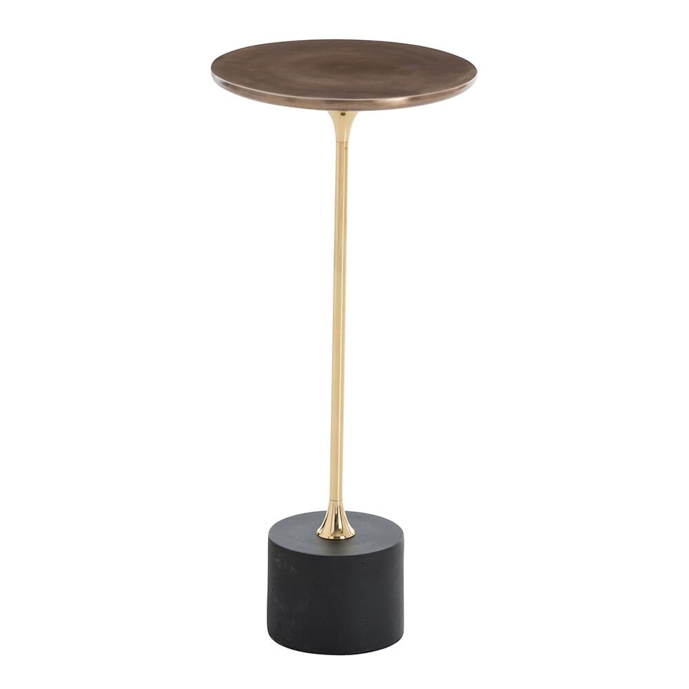 Fitz 10" Accent Table in Antique Brass