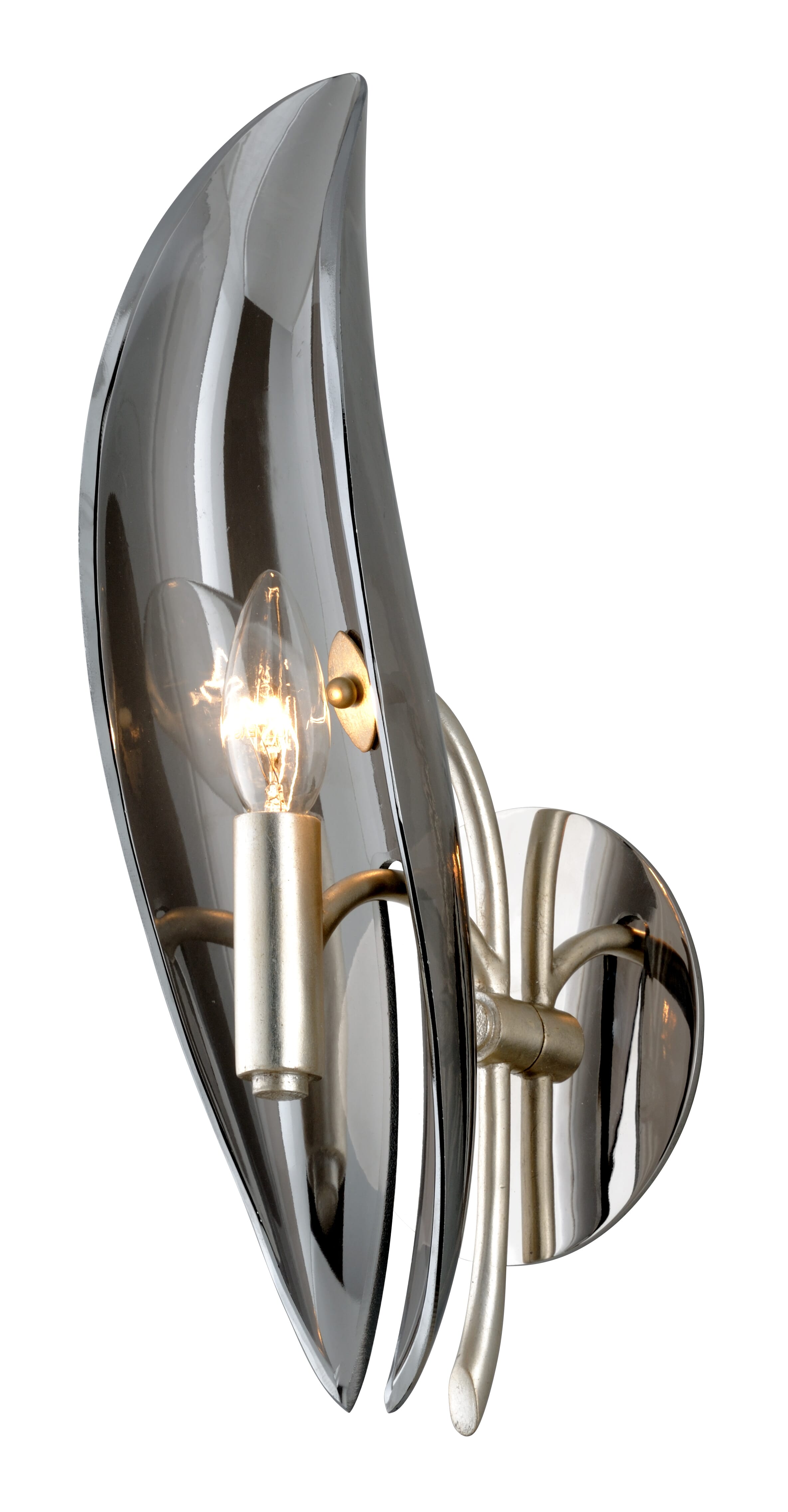 Corbett Sofia Wall Sconce in Silver Leaf