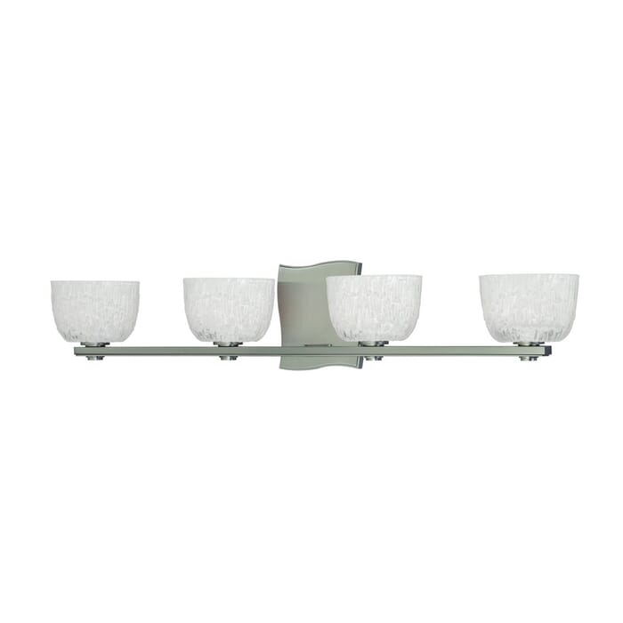 Hudson Valley Cove Neck 4-Light 27" Bathroom Vanity Light in Satin Nickel Hudson Valley Cove Neck 4-Light 27" Bathroom Vanity Light in Satin Nickel