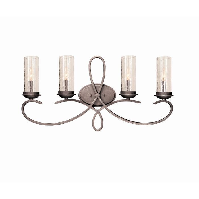 Kalco Grayson 4-Light Bathroom Vanity Light in Pearl Silver Kalco Grayson 4-Light Bathroom Vanity Light in Pearl Silver