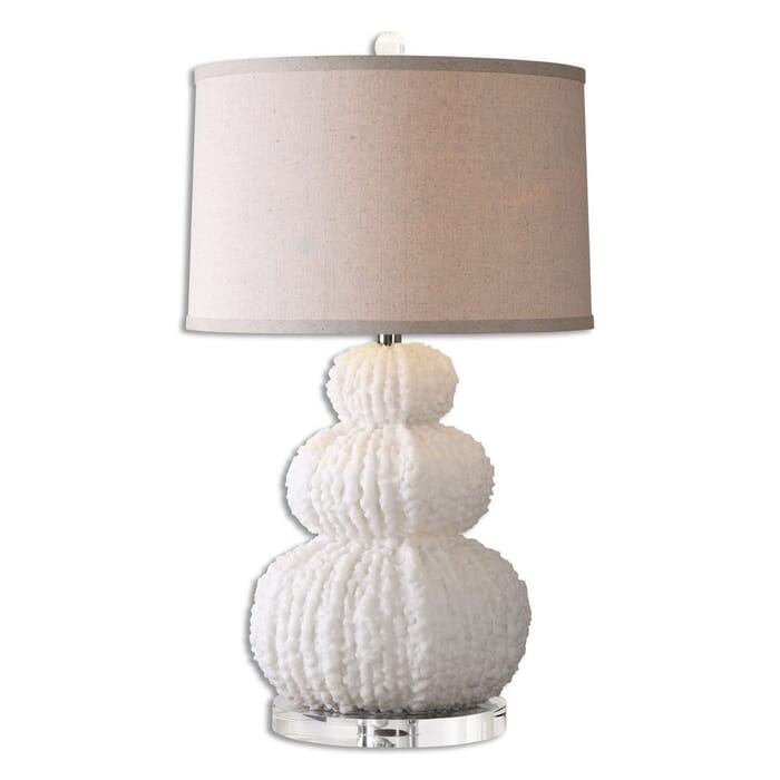 Uttermost Fontanne 27.5" Textured Table Lamp in Shell Ivory Uttermost Fontanne 27.5" Textured Table Lamp in Shell Ivory