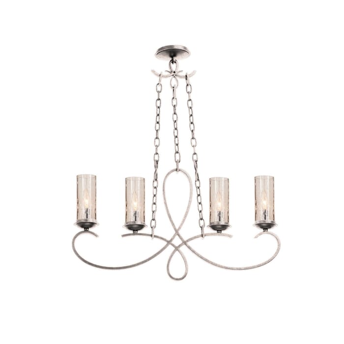 Kalco Grayson 4-Light Kitchen Island Light in Pearl Silver Kalco Grayson 4-Light Kitchen Island Light in Pearl Silver