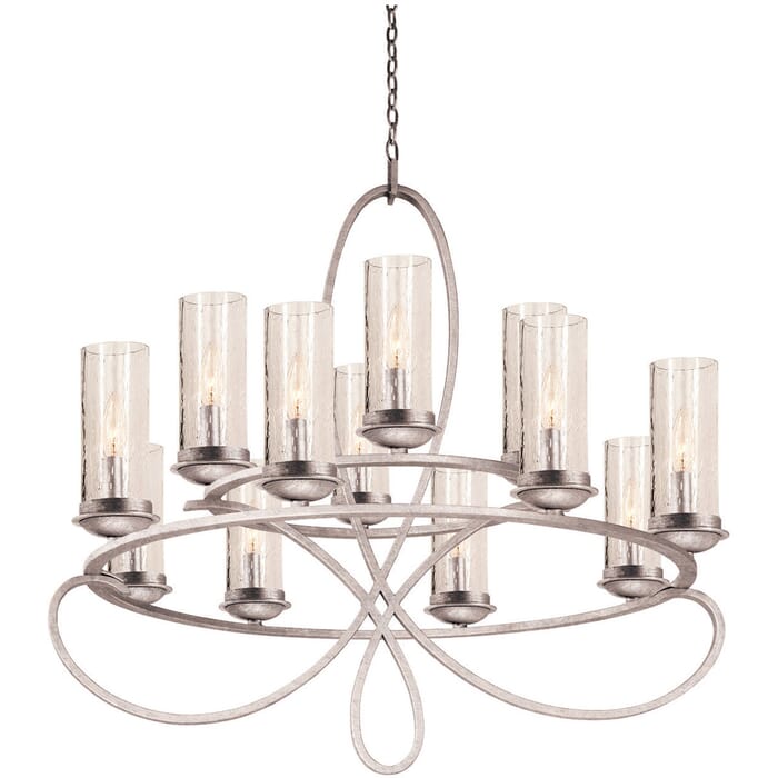 Kalco Grayson 12-Light Chandelier in Pearl Silver Kalco Grayson 12-Light Chandelier in Pearl Silver
