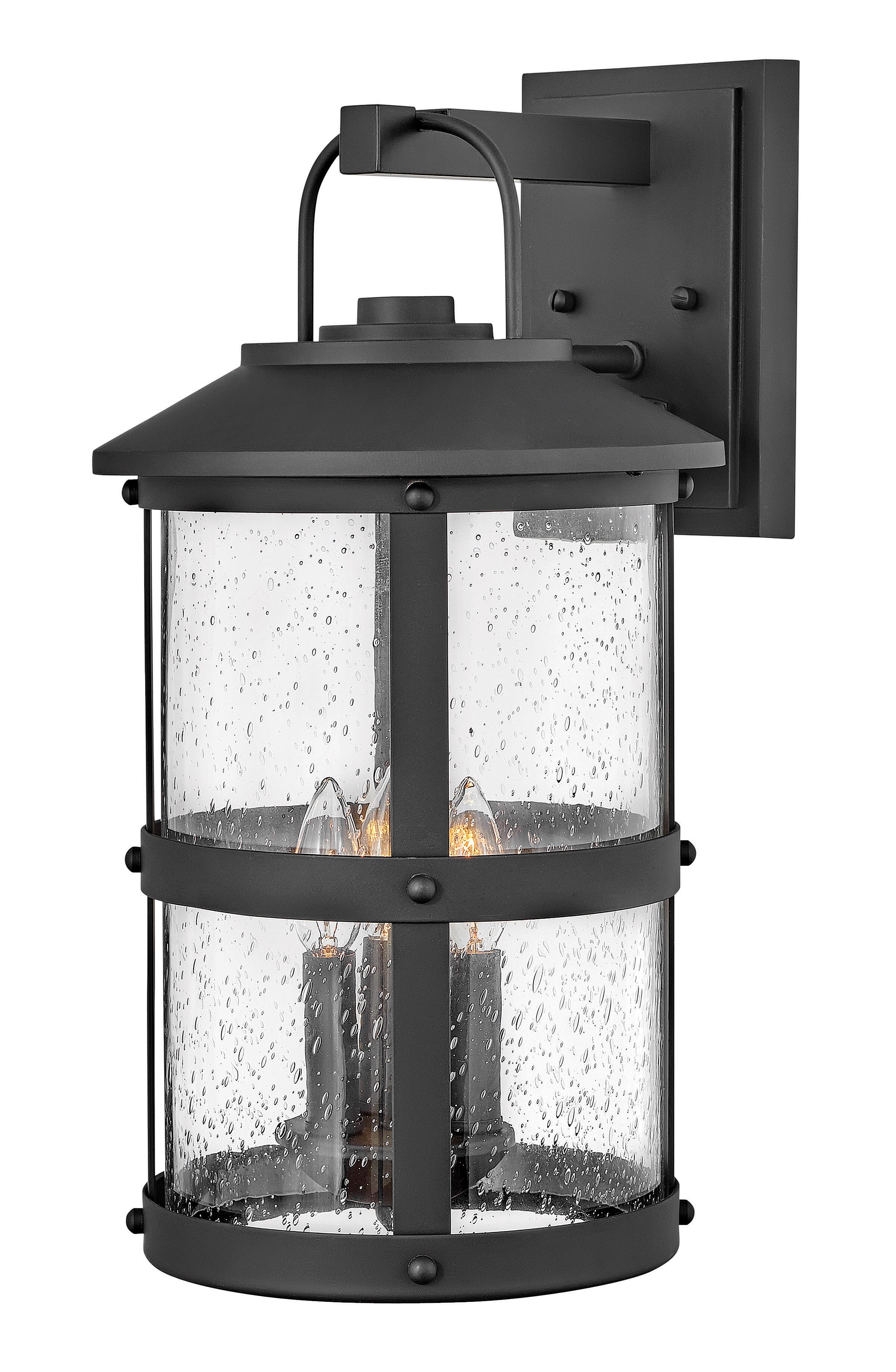Black LED Outdoor Lantern from the Lakehouse Collection
