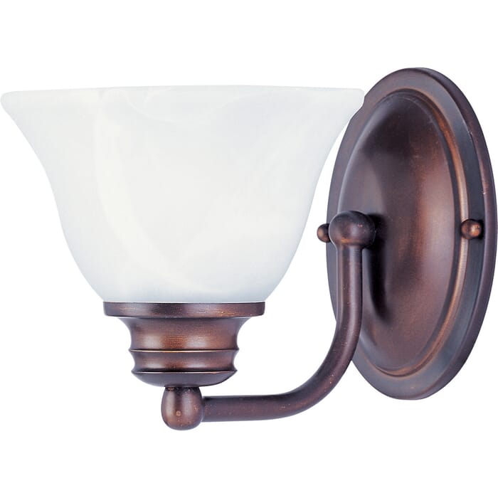 Maxim Lighting Malaga 6.5" Marble Glass Wall Sconce in Oil Rubbed Bronze Maxim Lighting Malaga 6.5" Marble Glass Wall Sconce in Oil Rubbed Bronze