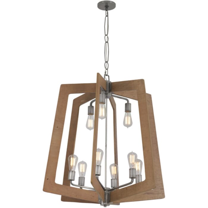 Varaluz Lofty 9-Light Modern Farmhouse Chandelier in Steel and Wheat Marine Grade Varaluz Lofty 9-Light Modern Farmhouse Chandelier in Steel and Wheat Marine Grade