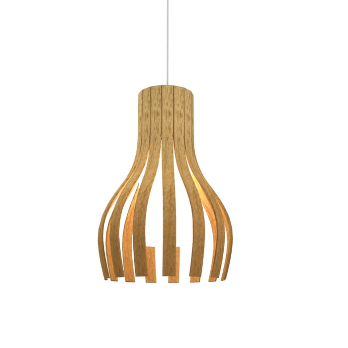 Barrel 1-Light Pendant in Louro Freijo Barrel 1-Light Pendant in Louro Freijo