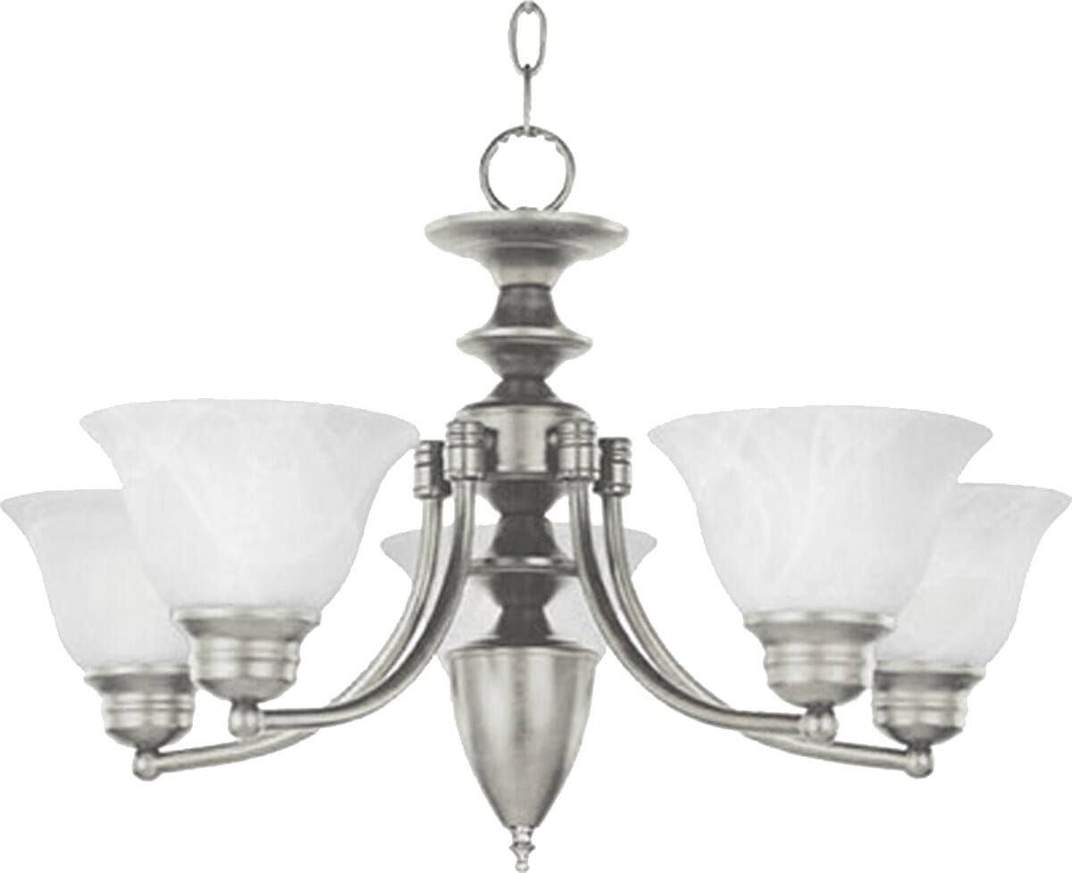 Malibu 5-Light Chandelier in Satin Nickel