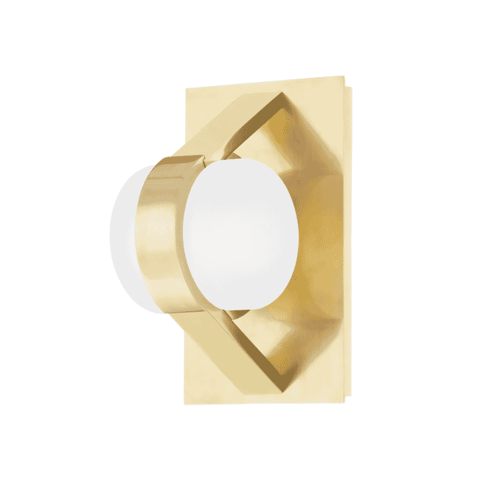 Hudson Valley Orbit Wall Sconce in Aged Brass Hudson Valley Orbit Wall Sconce in Aged Brass