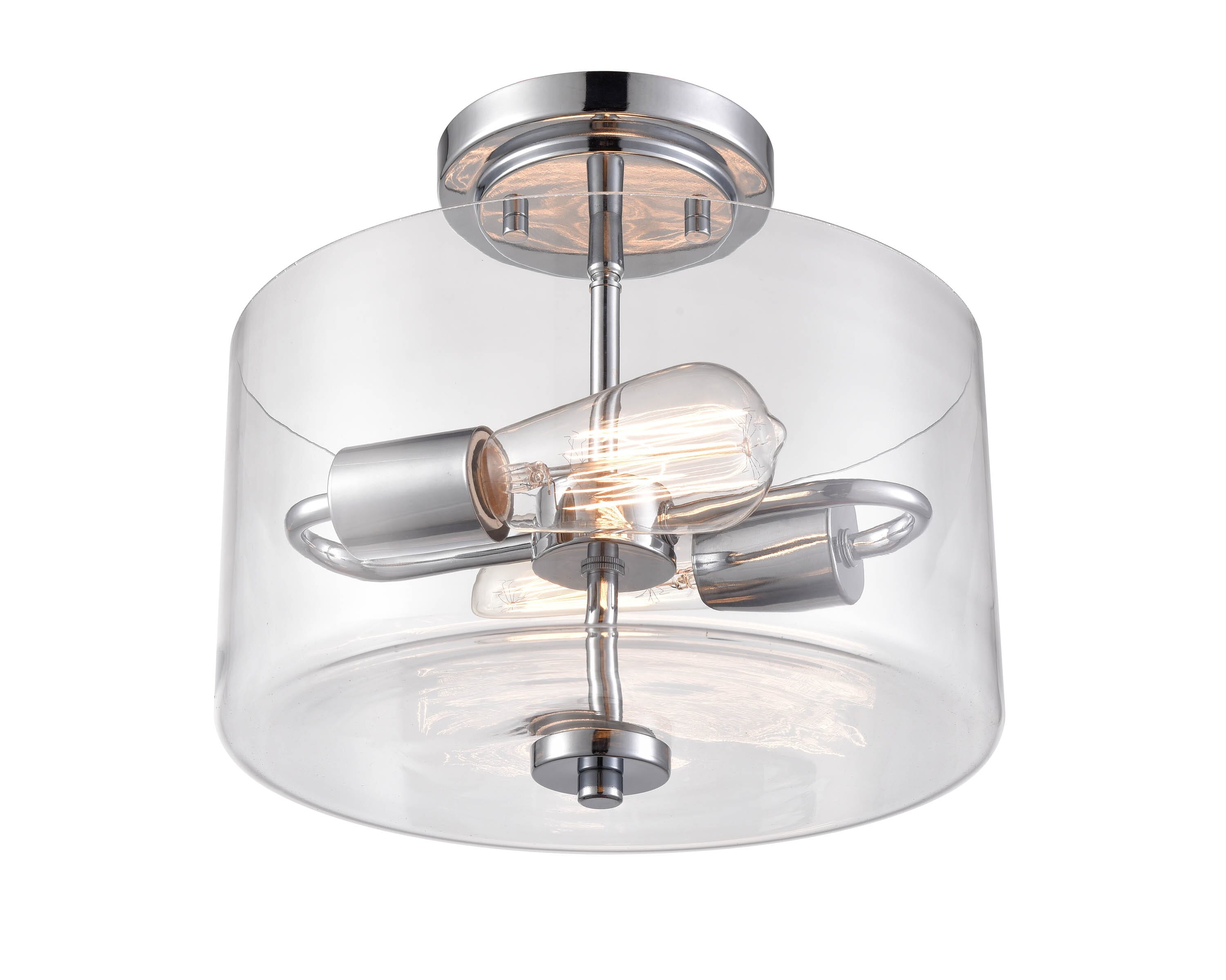 Millennium Lighting Verlana 2-Light Semi-Flush In Brushed Nickel