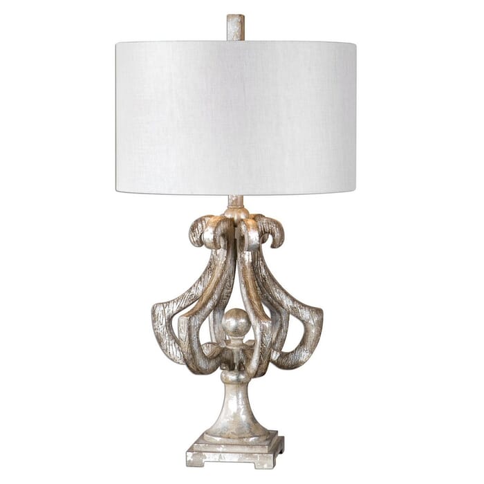 Uttermost Vinadio 32.5" Table Lamp in Distressed Silver Leaf Uttermost Vinadio 32.5" Table Lamp in Distressed Silver Leaf