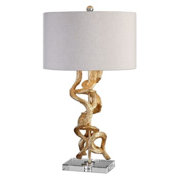 Uttermost Twisted Vines 28.5" Twisted Vines Lamp in Bright Gold Leaf
