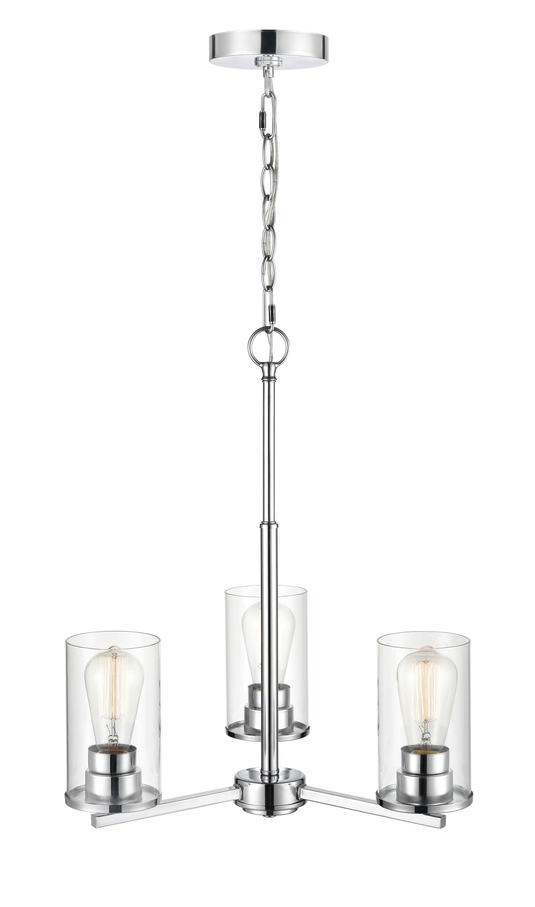 Millennium Verlana 3-Light Chandelier in Chrome