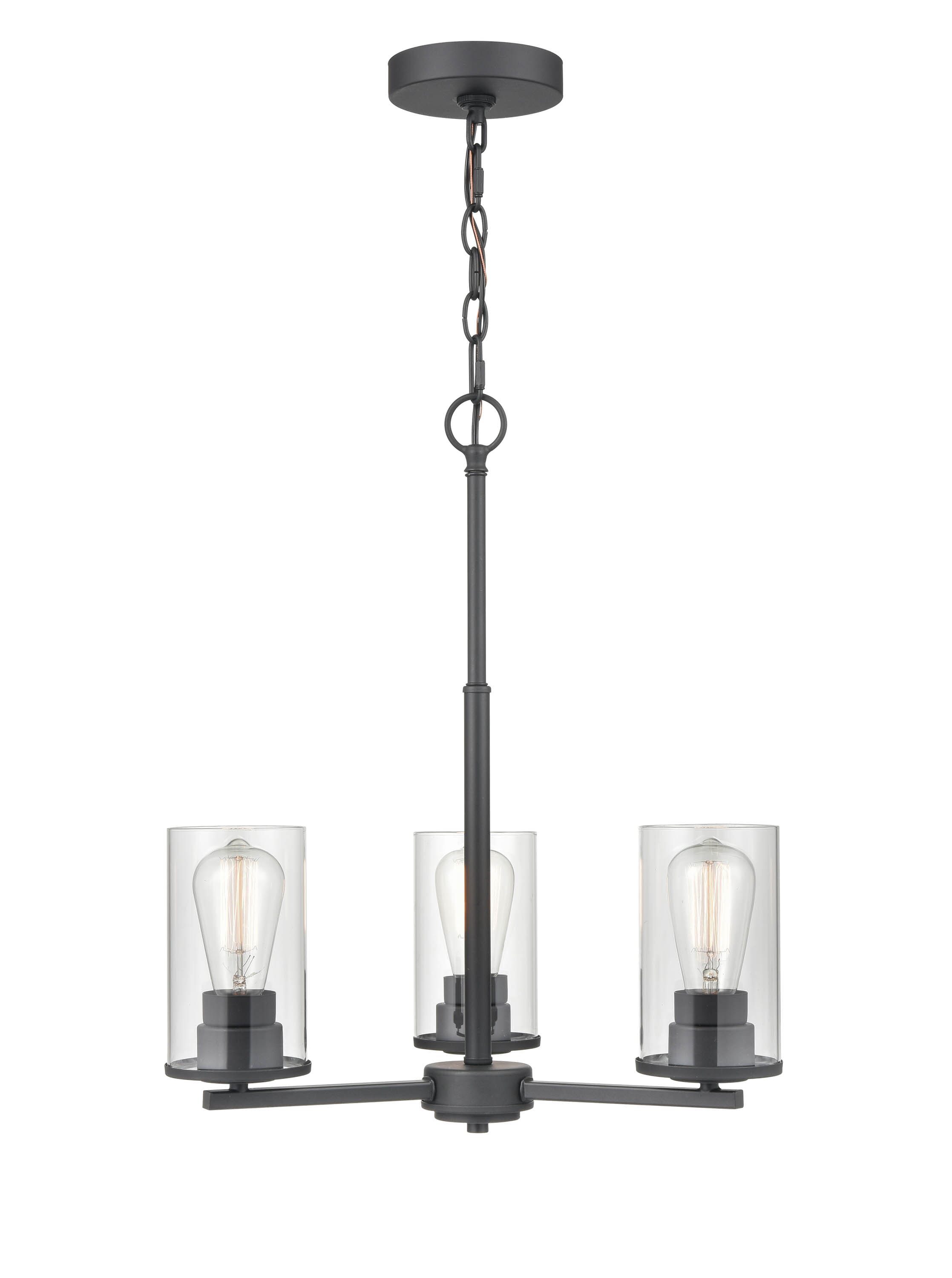 Millennium Verlana 3-Light Chandelier in Matte Black