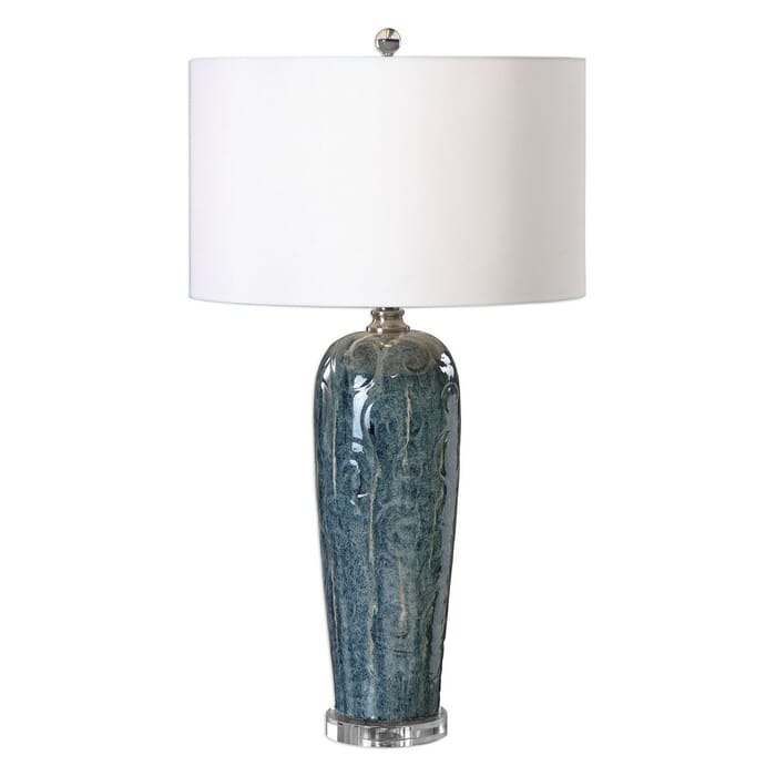 Uttermost Maira 32" Ceramic Table Lamp in Heathered Blue Uttermost Maira 32" Ceramic Table Lamp in Heathered Blue