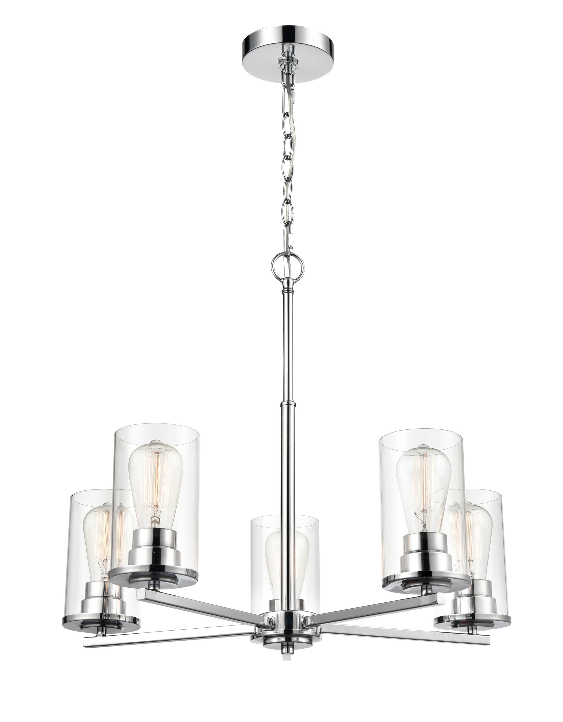 Millennium Verlana 5-Light Chandelier in Chrome