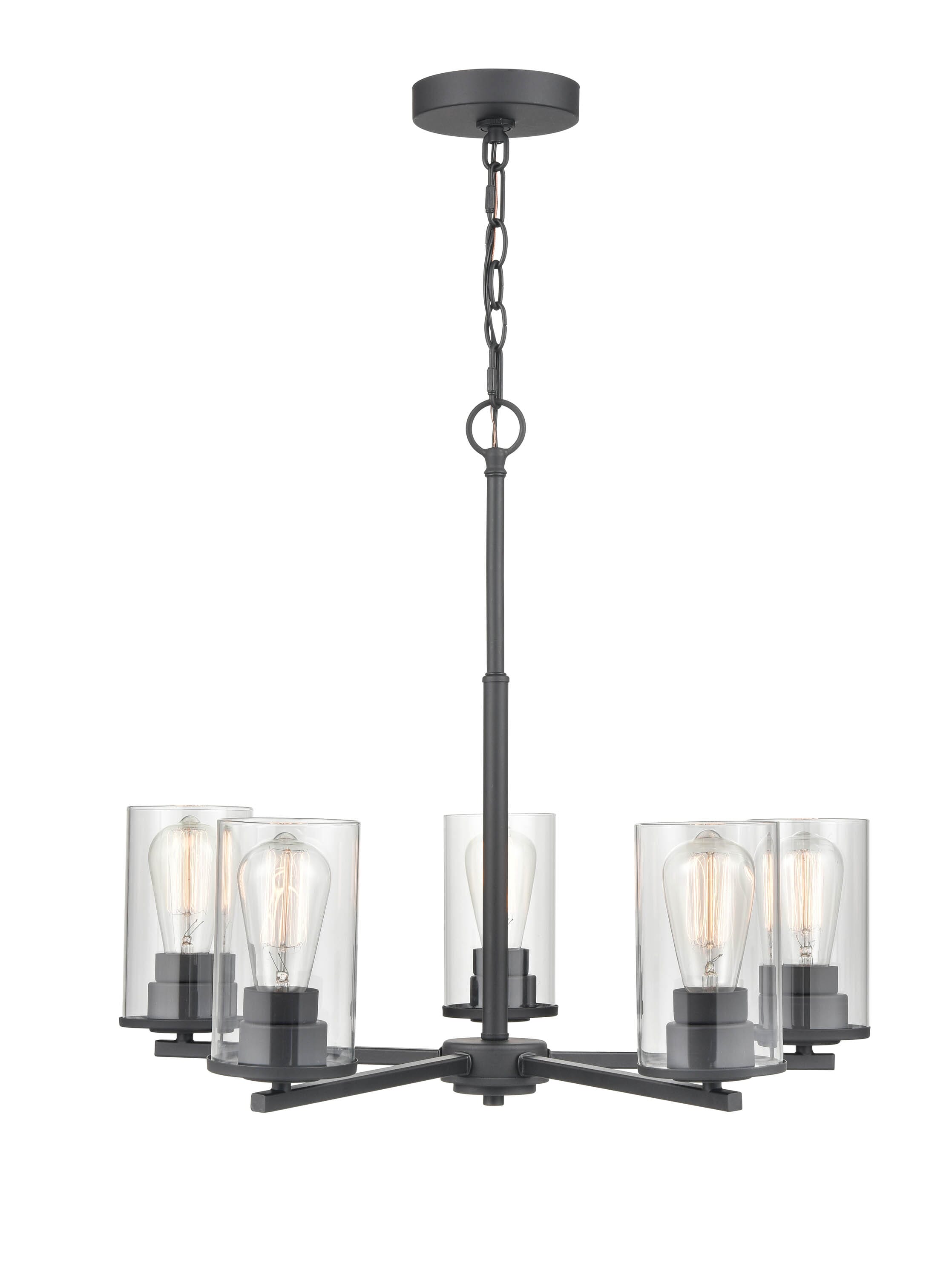 Millennium Verlana 5-Light Chandelier in Matte Black