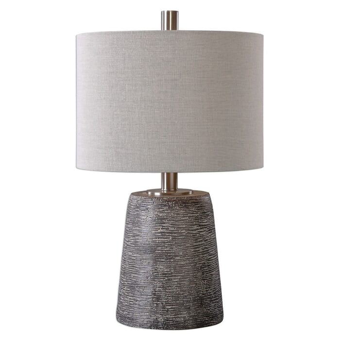 Uttermost Duron 23" Textured Ceramic Lamp in Gray Wash Dark Rustic Bronze Uttermost Duron 23" Textured Ceramic Lamp in Gray Wash Dark Rustic Bronze
