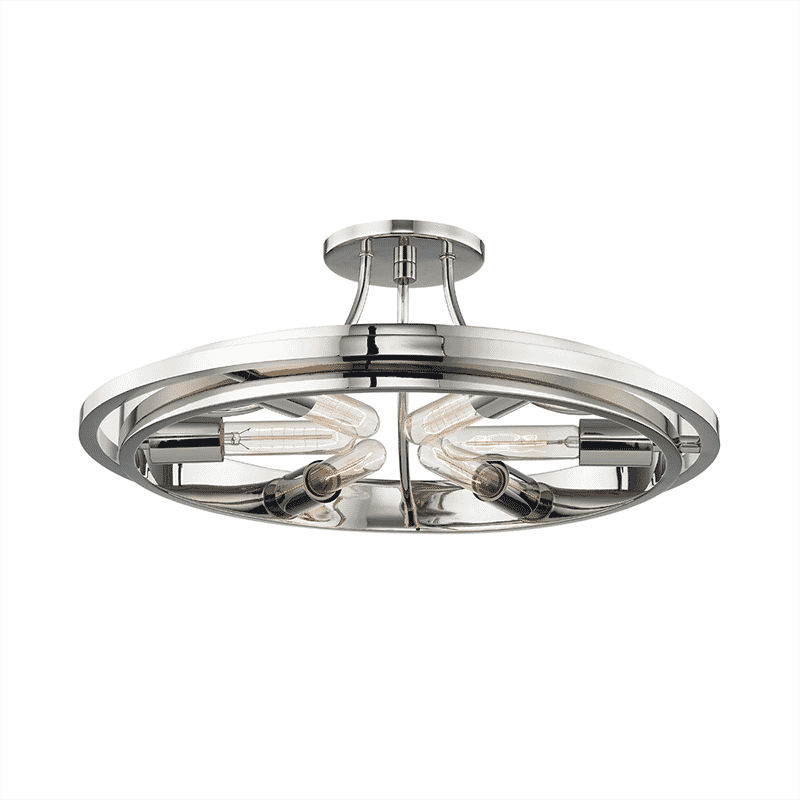 Chambers 6-Light Ceiling Light in Polished Nickel
