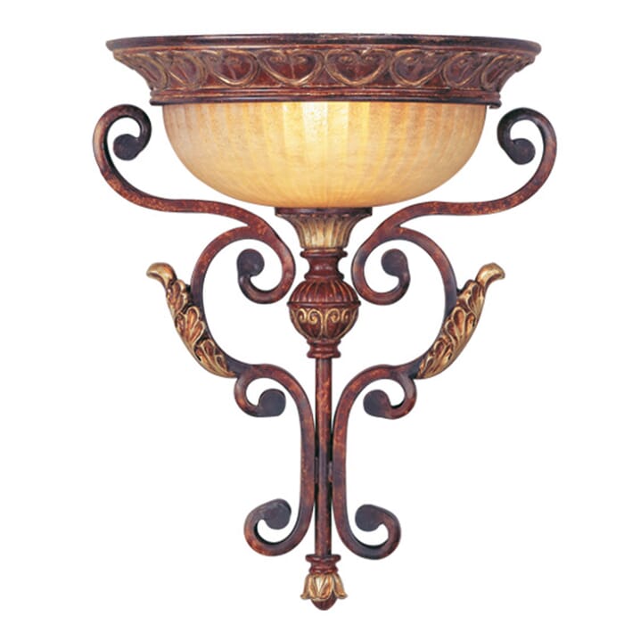Villa Verona 1-Light Wall Sconce in Hand Applied Verona Bronze w with Aged Gold Leafs Villa Verona 1-Light Wall Sconce in Hand Applied Verona Bronze w with Aged Gold Leafs