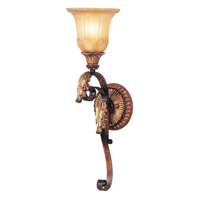 Villa Verona 1-Light Wall Sconce in Hand Applied Verona Bronze w with Aged Gold Leafs Villa Verona 1-Light Wall Sconce in Hand Applied Verona Bronze w with Aged Gold Leafs