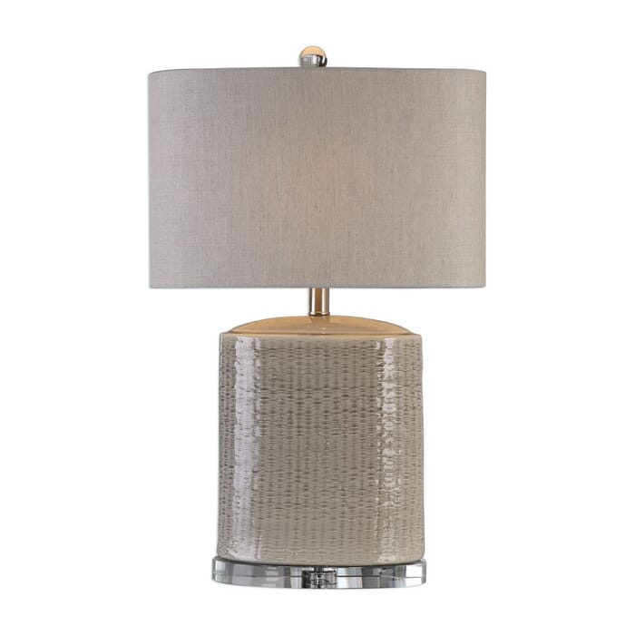 Uttermost Modica 25.5" Oval Ceramic Lamp in Taupe/Gray Uttermost Modica 25.5" Oval Ceramic Lamp in Taupe/Gray