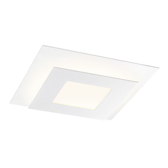 Sonneman Offset 15" LED Semi-Flush Mount in Textured White Sonneman Offset 15" LED Semi-Flush Mount in Textured White